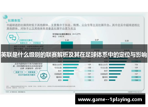英联是什么级别的联赛解析及其在足球体系中的定位与影响